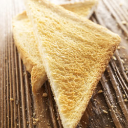 Slices of toastad bread